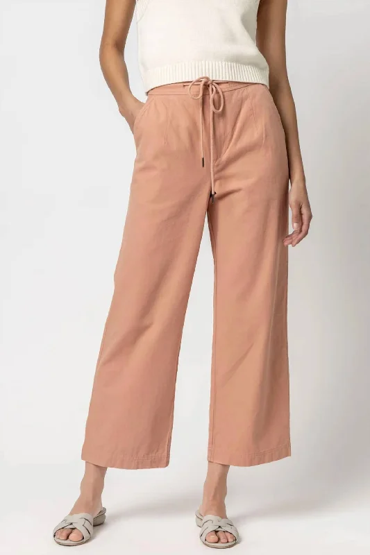 Affordable Luxury Women's Apparel Sophisticated Outfits Canvas Drawstring Pants In Canyon