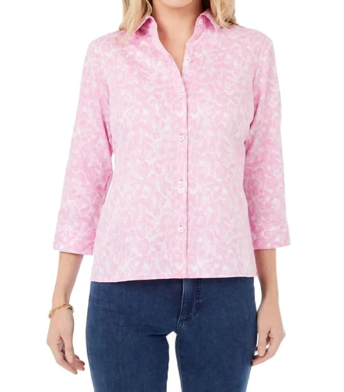 Women's High-Fashion Apparel Bold Fashion Lucie Panther Shirt In Pink Peach