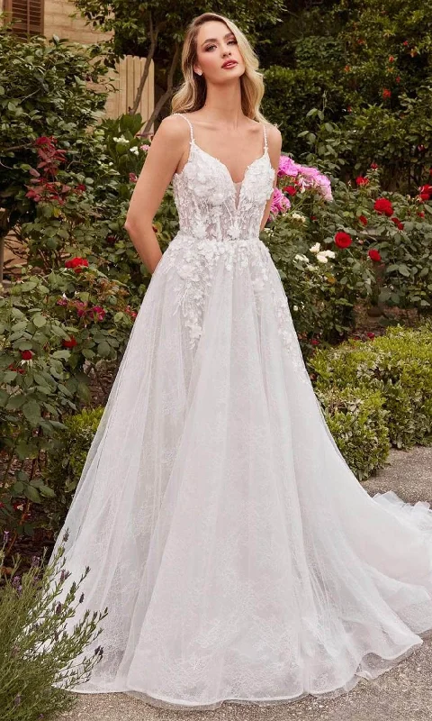 Formal Clothing For Women Day-To-Night Styles Cinderella Divine CD857W - Sleeveless A-line Wedding Gown