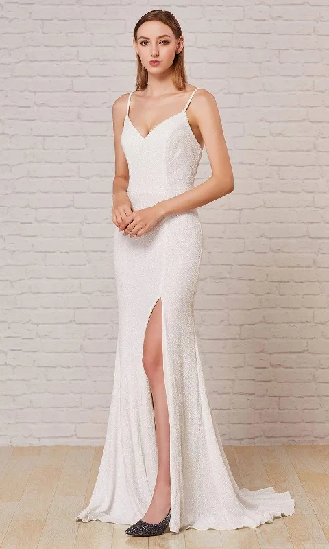 Women's Elegant Garments Dreamy Aesthetic J'Adore Dresses J18033 - Glitter High Slit Gown