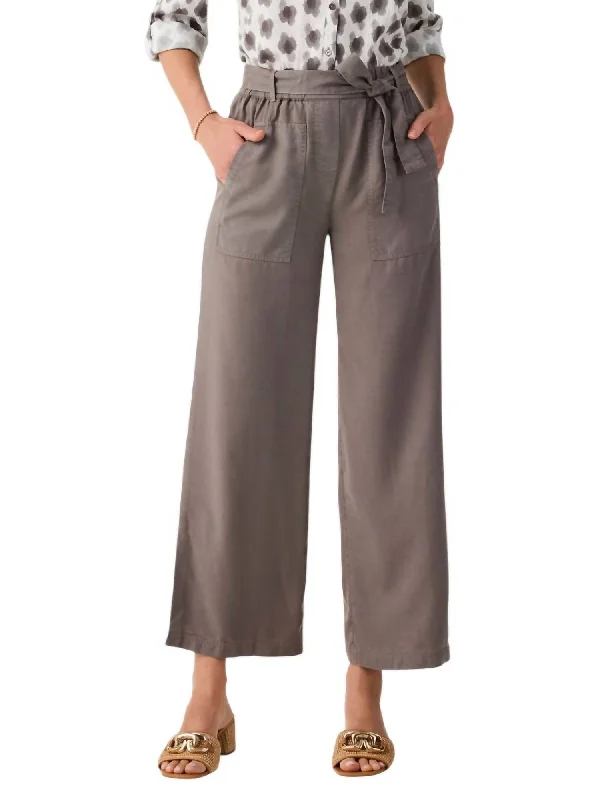 Women's Clothing For Travel Limited Stock Drapey Utility Wide Leg Pants In Flint