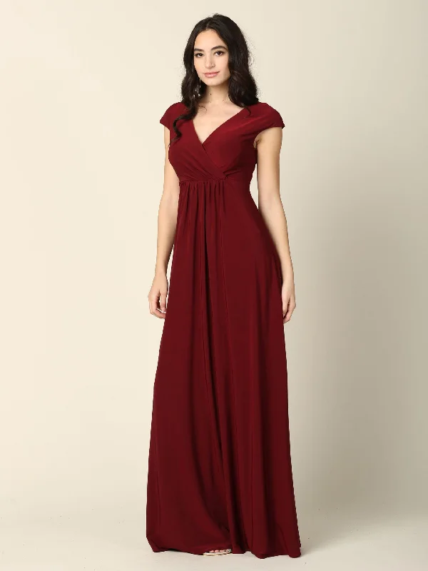 Women's High-Fashion Apparel Weekend Special Mother of the Bride Long V Neck Formal Dress Sale