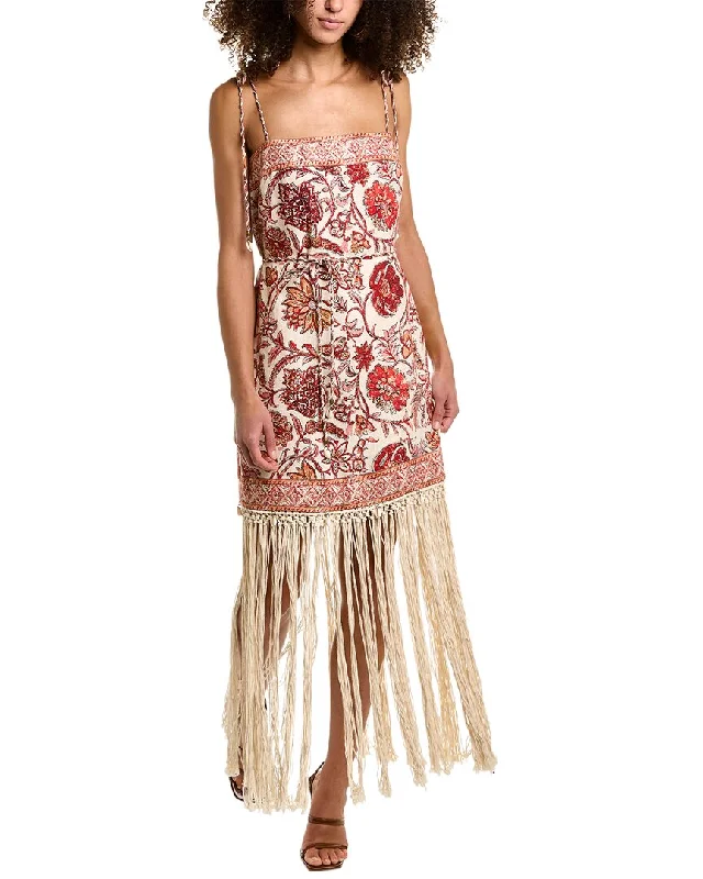 Women's Sports Apparel Season Sale Zimmermann Vitali Fringe Linen Mini Dress