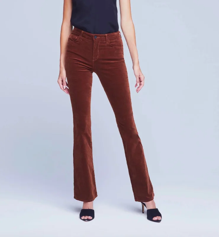 Women's Holiday Clothing Latest Trends Stevie Velvet Pant In Nu Buck