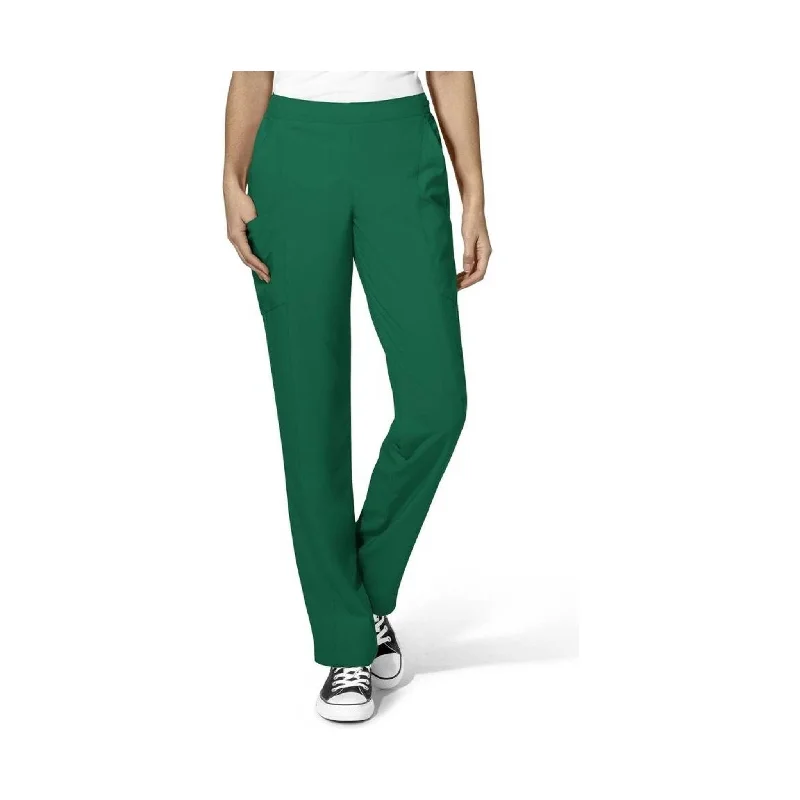 Vintage-Inspired Women's Clothes Seasonal Trend WonderWink Women's Flat Front Cargo Scrub Pant - Hunter Green