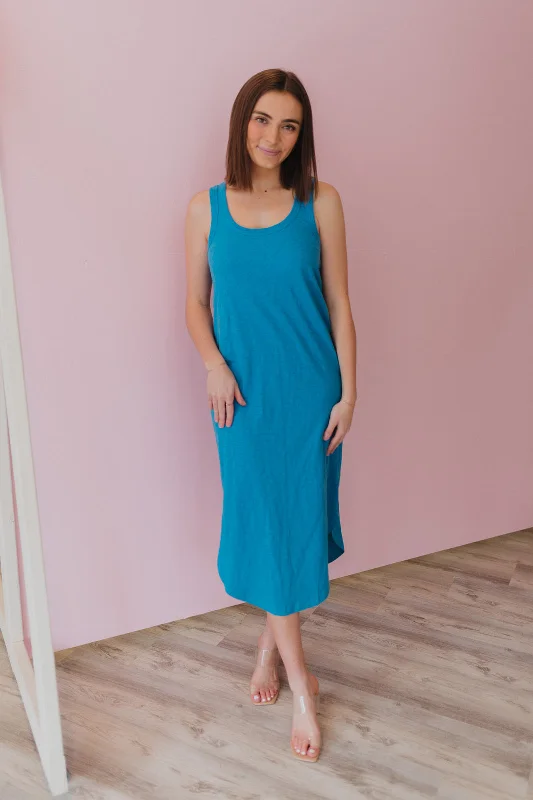 Women's Classic Attire Exclusive Discount Z Supply Easy Going Blue Cotton Midi Dress