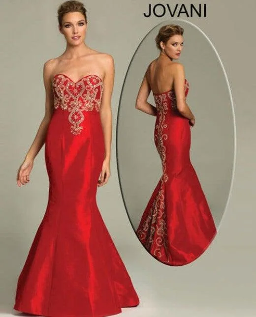 Women's Vacation Garments Refined Look Jovani 77831 Prom Strapless Long Formal Mermaid Gown Sale