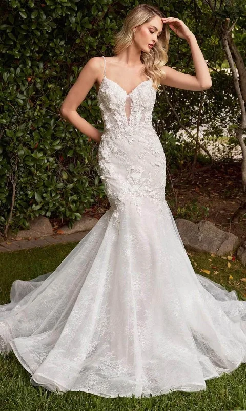 Women's Clothing Exclusive Sale Cinderella Divine CD856W - Sleeveless Mermaid Wedding Gown