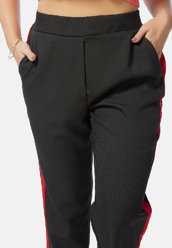 Sustainable Fashion Clothing For Women Limited - Time Bundle Side Taped Straight Trousers