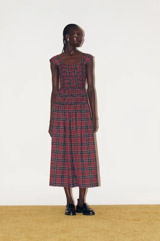 Women's Formal Event Clothing Crazy Price Slashing Mackenzy Plaid Midi Dress