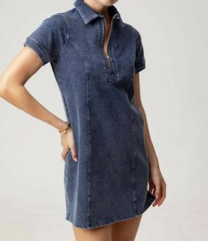 Women's Charming Outfit For Events Special Offers, Don'T Miss Thora Mini Dress In Blue Denim