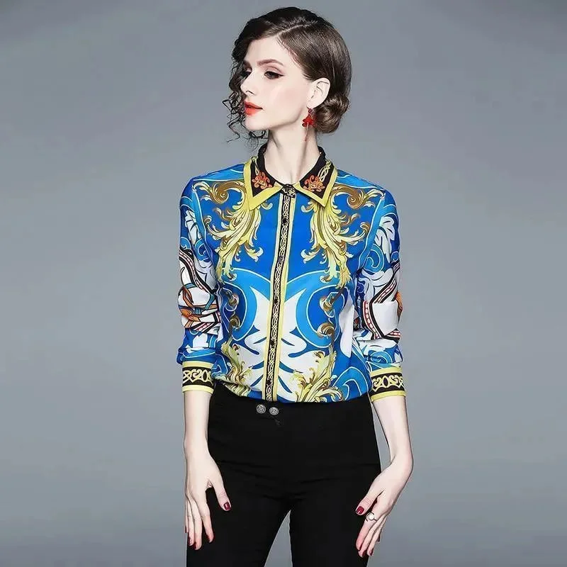 Comfortable Garments For Women Special Offer Vintage Poplin Floral Shirt