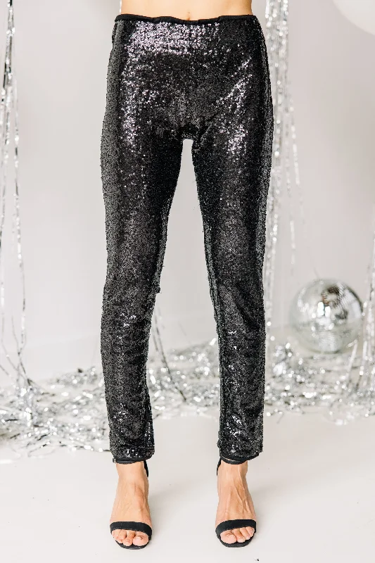 Women's Clothing For Everyday Wear Elegant Style Get It Started Black Sequin Leggings