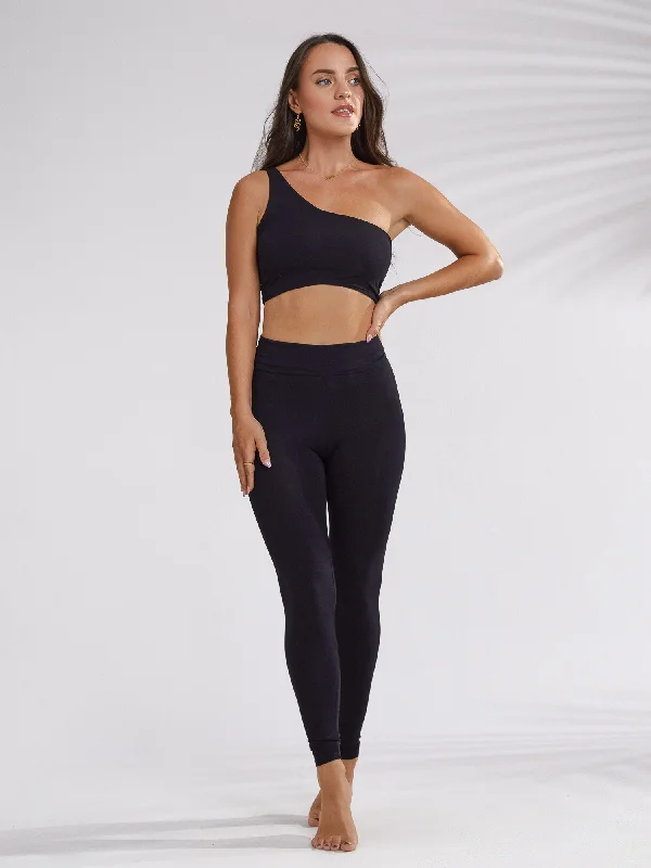 Women's Athletic Garments Chic Sophistication Maya Legging - Black Onyx