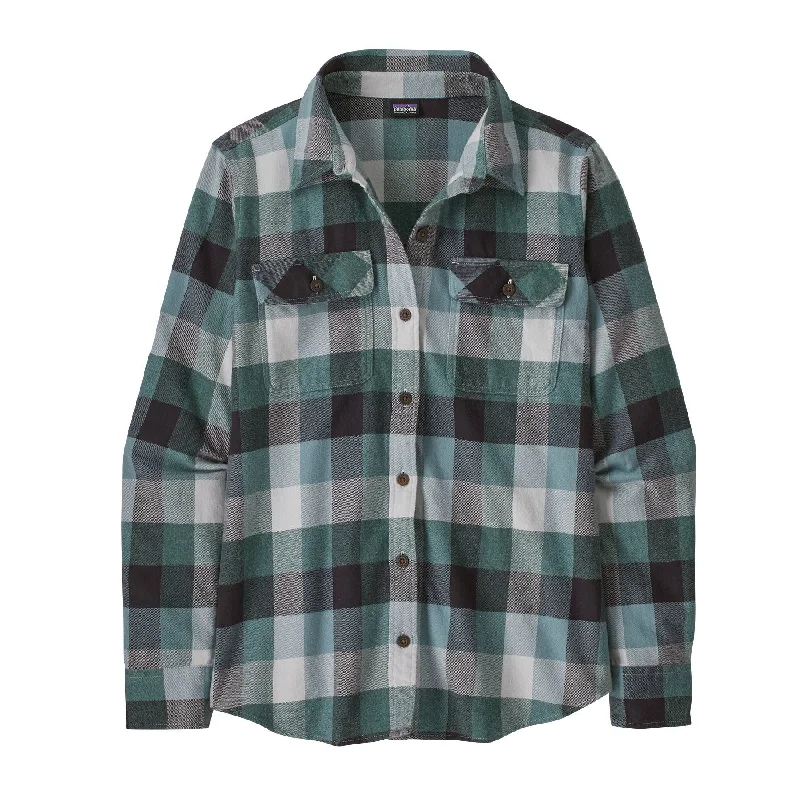 Comfortable Women's Clothing Seasonal Picks Women's Long-Sleeved Organic Cotton Midweight Fjord Flannel Shirt