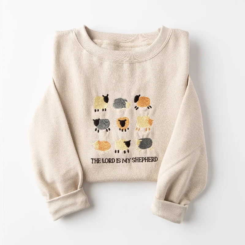 Women's Everyday Attire Special Offer For You Embroidered The Lord Is My Shepherd Sweatshirt