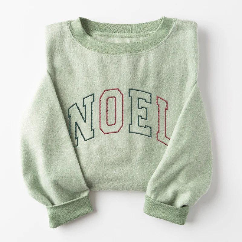 Women's Timeless Attire Limited Stock, Big Sale Embroidered Noel Fuzzy Sweatshirt