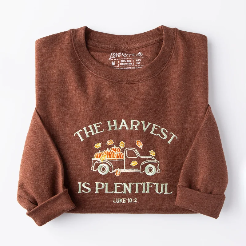 Women's Evening Garments Athleisure Wear Special Offer Embroidered The Harvest is Plentiful Sweatshirt