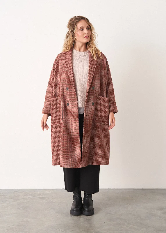 Women's Evening Apparel Vintage Elegance ROSA CHECK COAT