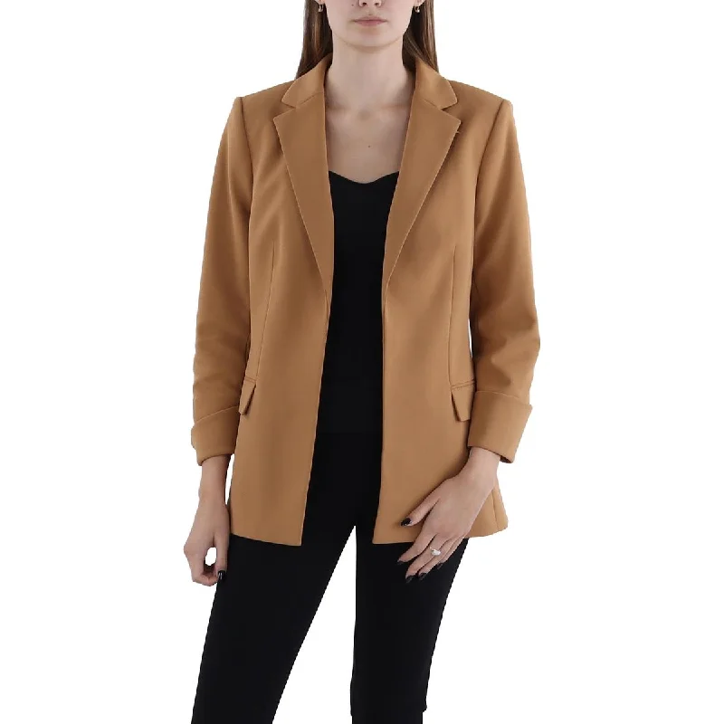 Women's Loungewear Clothes Pastel Styles Womens Solid Crepe Open-Front Blazer