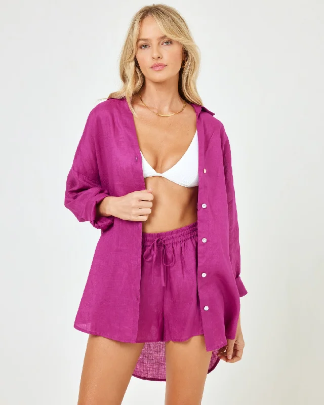 Women's Relaxed Outfit Unleash Your Trend Driven Style Rio Tunic - Berry