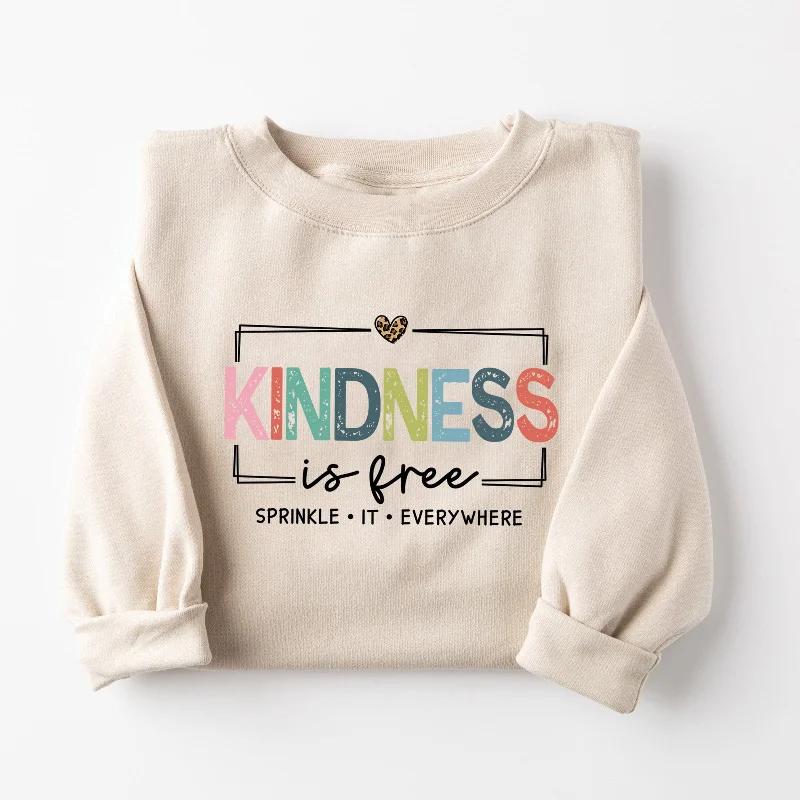 Chic Women's Attire Additional Time-Limited Offers Kindness is Free Sweatshirt