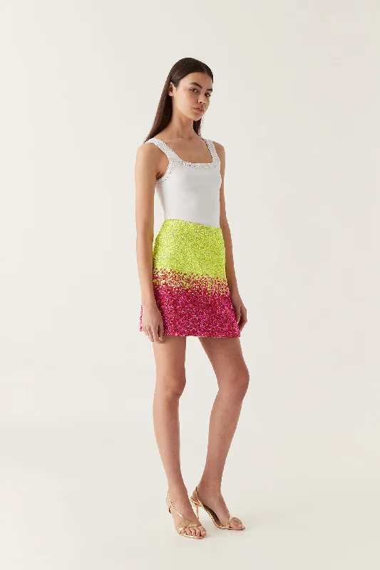 Women's Casual Wear Outfit Ride The Style Wave Calypso Ombre Mini Skirt