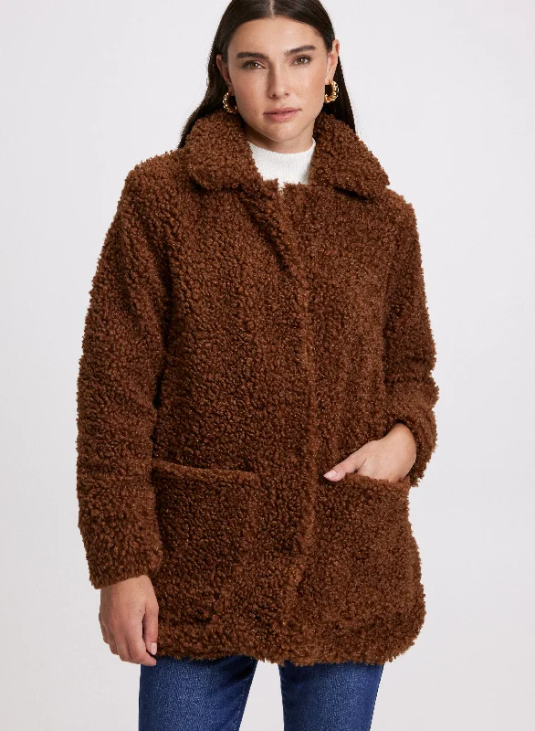 Timeless Women's Clothes Clearance Event Short Shearling Coat