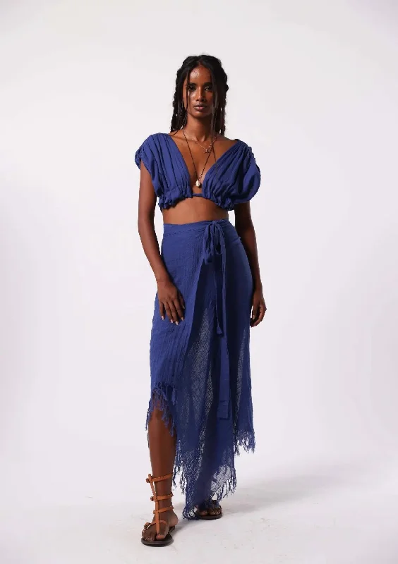 Women's Casual Wear Clothing You'Ll Love Us Because EMBER SARONG SKIRT- SODALITE BLUE