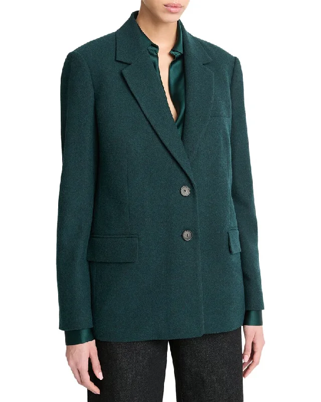 Women's Transitional Clothes Fashion-Forward Outfits Vince Brushed Flannel Wool-Blend Blazer