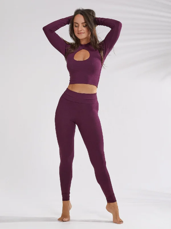 Women's Trendy Garments Feminine Allure Maya Legging - Amethyst Purple