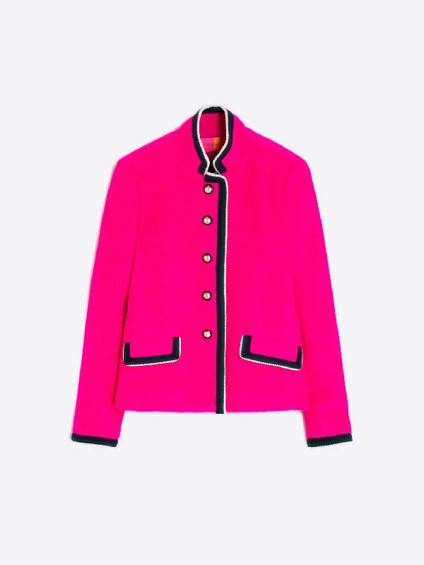 Women's Wedding Apparel Cutting Edge Fashion Dorothea Jacket In Magenta