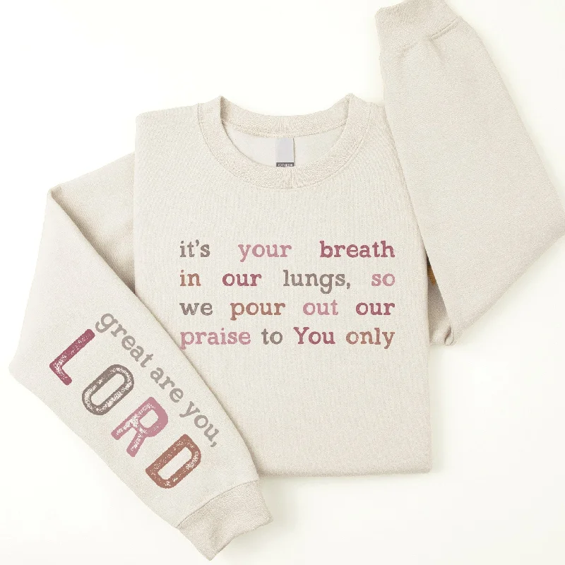 Stylish Women's Garments Exclusive Designer Collection Great Are You Lord Sweatshirt