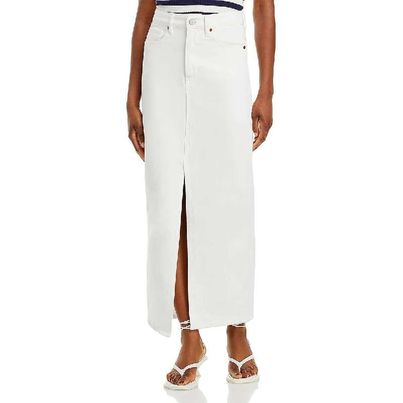 Women's Vintage-Inspired Clothing Essentials On Sale Womens Pocket Denim Maxi Skirt