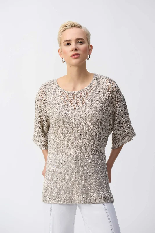 Women's Formal Event Attire Buy More, Save More Joseph Ribkoff - Pointelle Sweater Sequined Pullover