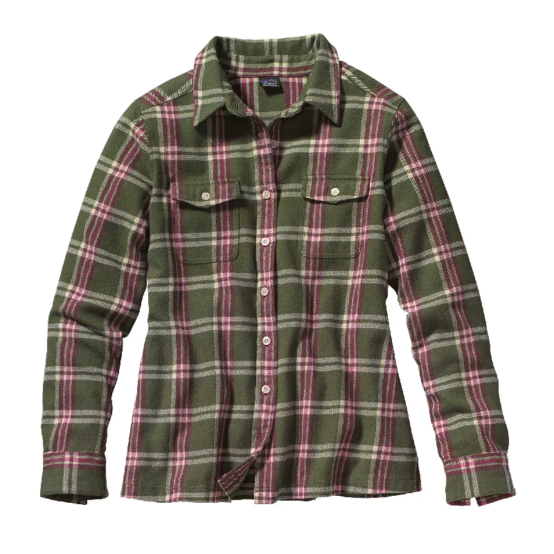 Women's Vintage-Inspired Outfit Chic Trend Collection W's Long-Sleeved Fjord Flannel Shirt