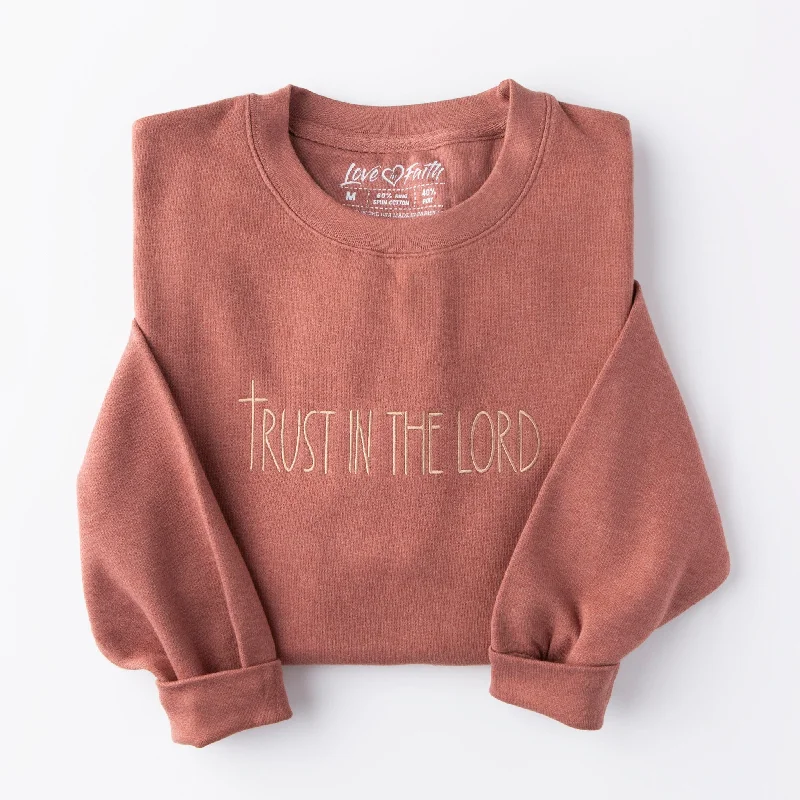 Women's Functional Apparel For Outdoor Activities Quality Driven Apparel Embroidered Trust in the Lord Sweatshirt