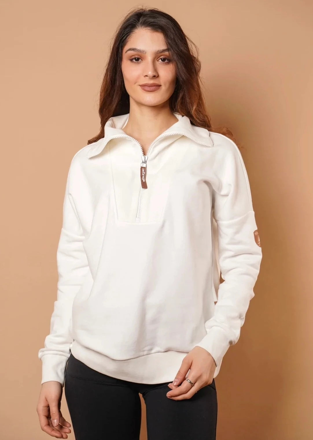 Women's Comfy Loungewear Outfit Fast Fashion Favorites Wanakome - Padma Half Zip Sweatshirt