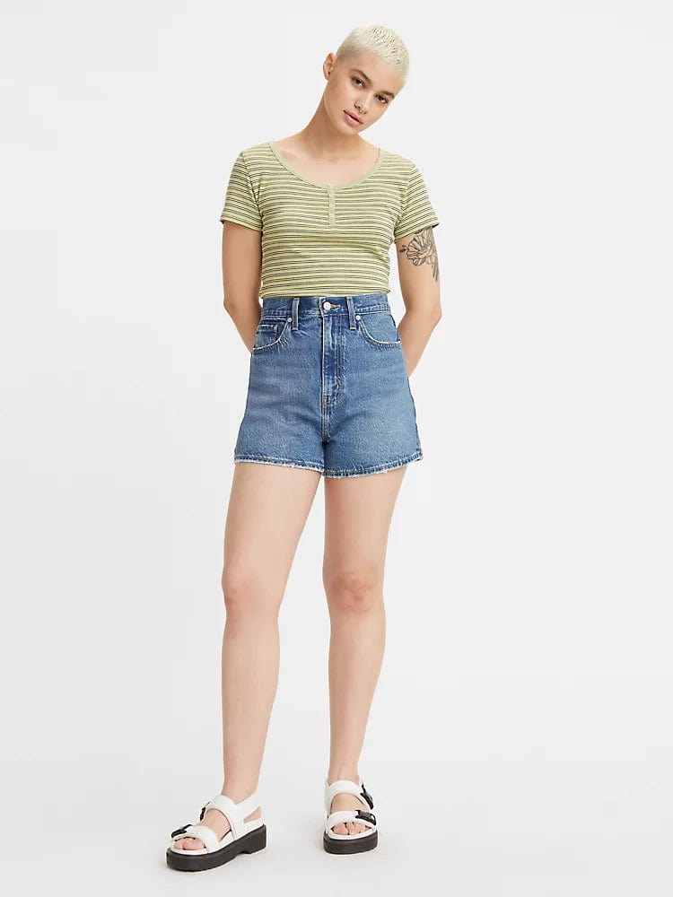 Women's Sporty Clothes Trendy Street Style Attire Levi's High Loose 'Link In Bio' Shorts - 394510010