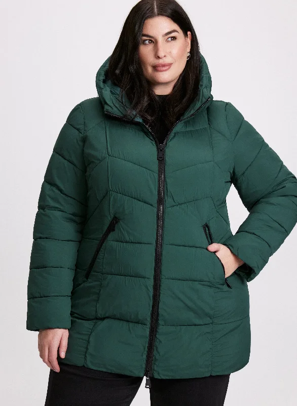 Women's Clothes Limited - Edition Drops Recycled Material Puffer Coat