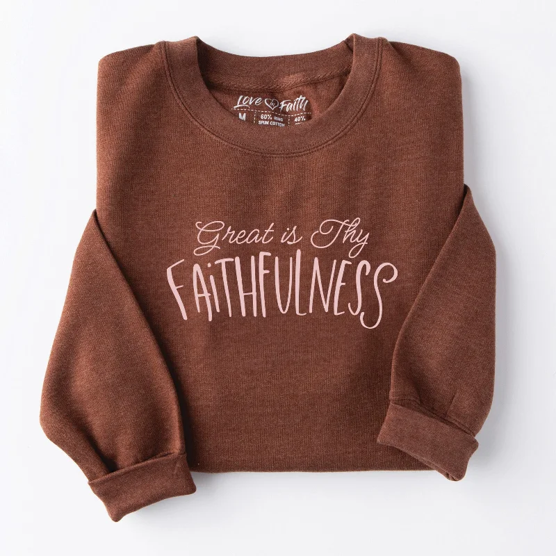 Women's Clothes For Work Limited Time Deal Great is thy Faithfulness Sweatshirt