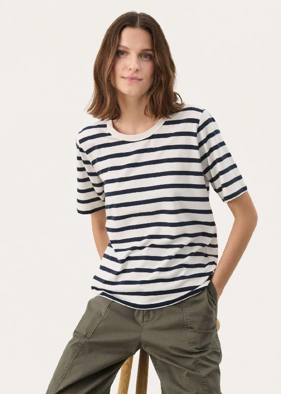 Women's Elegant Formal Outfit Elevated Style Part Two - Ratani Striped T-shirt