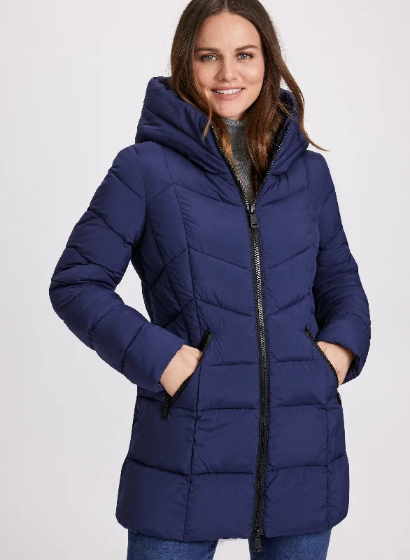 Women's Clothes For Work Limited - Time Bundle Recycled Material Puffer Coat