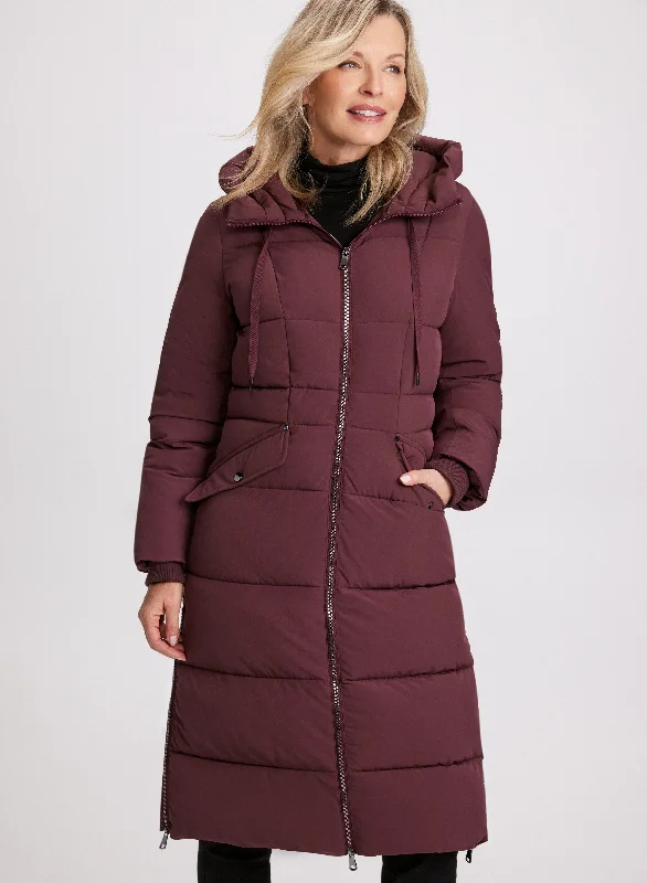 Women's Transitional Clothes Save On Inspired Styles Mixed Puffer Coat