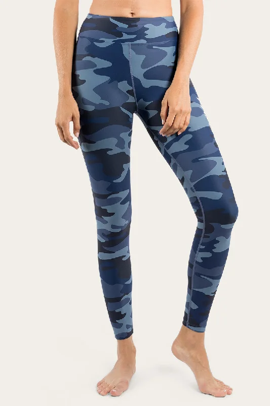 Women's Casual Wear Clothing Exclusive Sale Anika Womens Full length Tights - Navy with Camo Print