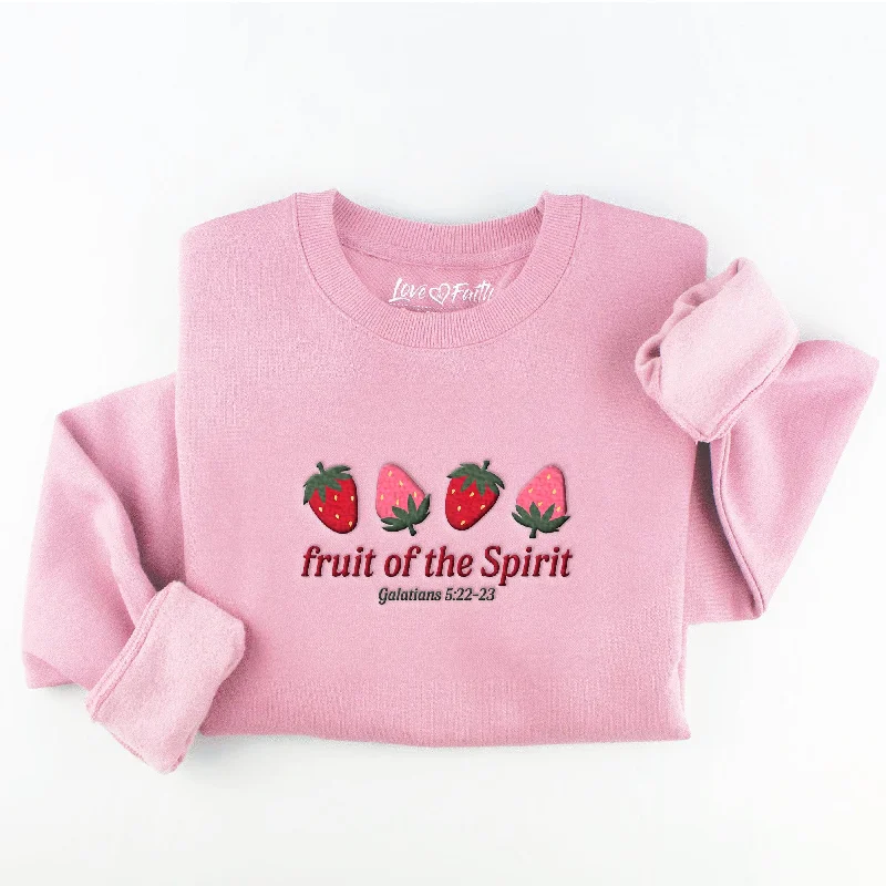 Casual Apparel For Women Trendy Threads Embroidered Fruit of the Spirit Sweatshirt