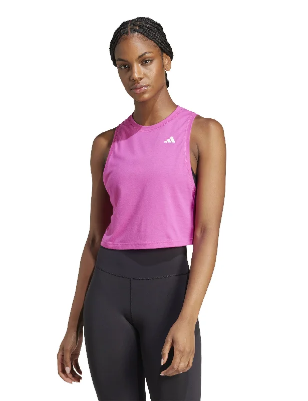 Women's Casual Garments Beat The Heat In Tropical Styles Train Essentials Boxy Workout Tank Top - Semi Lucid Fuchsia