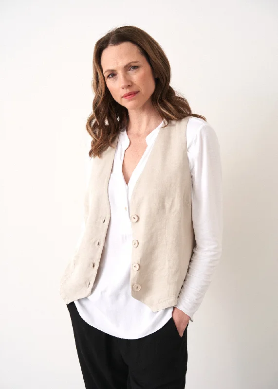 Women's Apparel Seasonal Trend SOFIA WAISTCOAT - OATMEAL