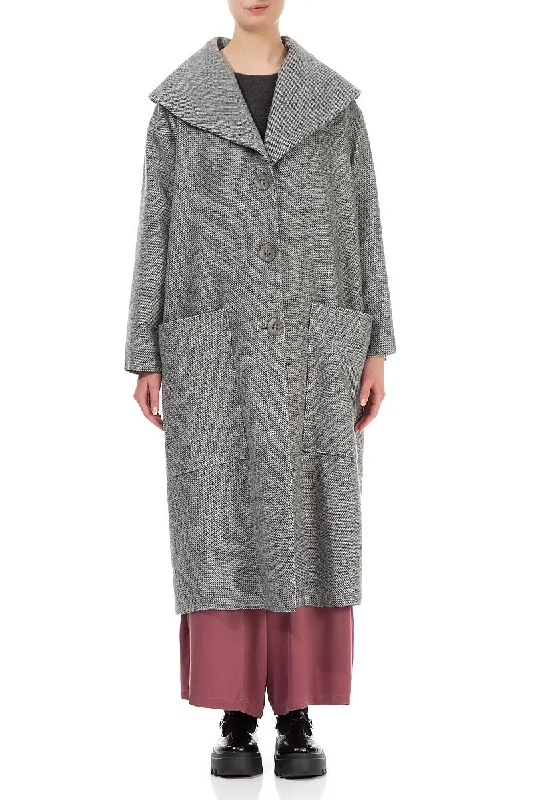 Women's Garments Fashion Essentials Collar Grey Wool Coat