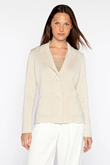 Women's Trendy Garments Dreamy Aesthetic Kinross Cashmere Fitted Notch Collar Cardigan